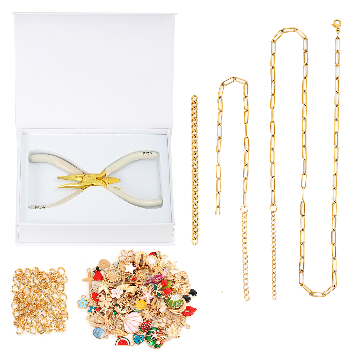 FabuLove DIY Sieraden Set 100+ Bedels – Jouw Stijl, Jouw Creatie