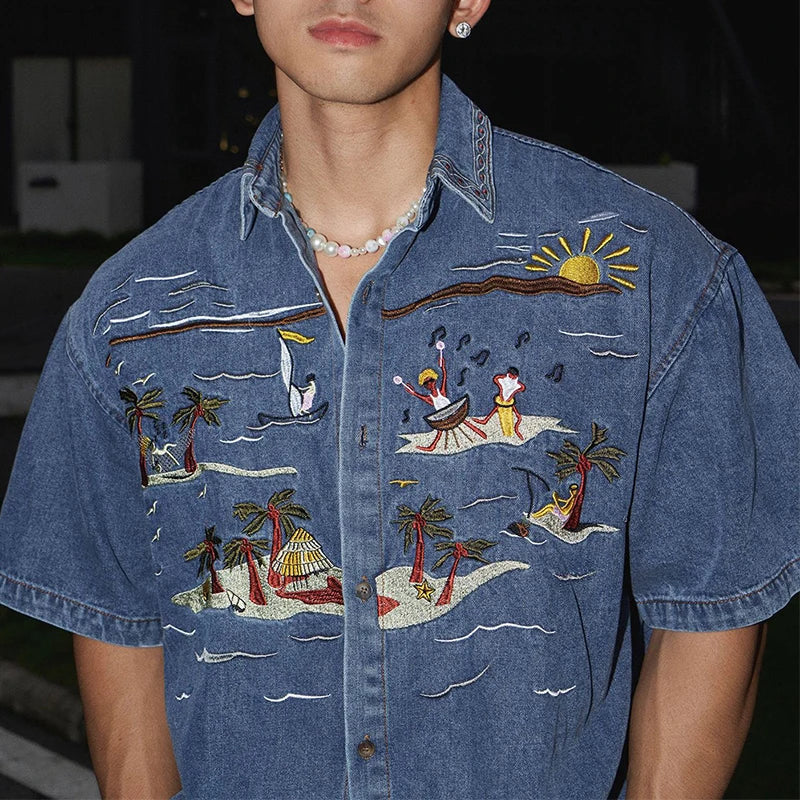MIAMI BEACH DENIM OVERHEMD