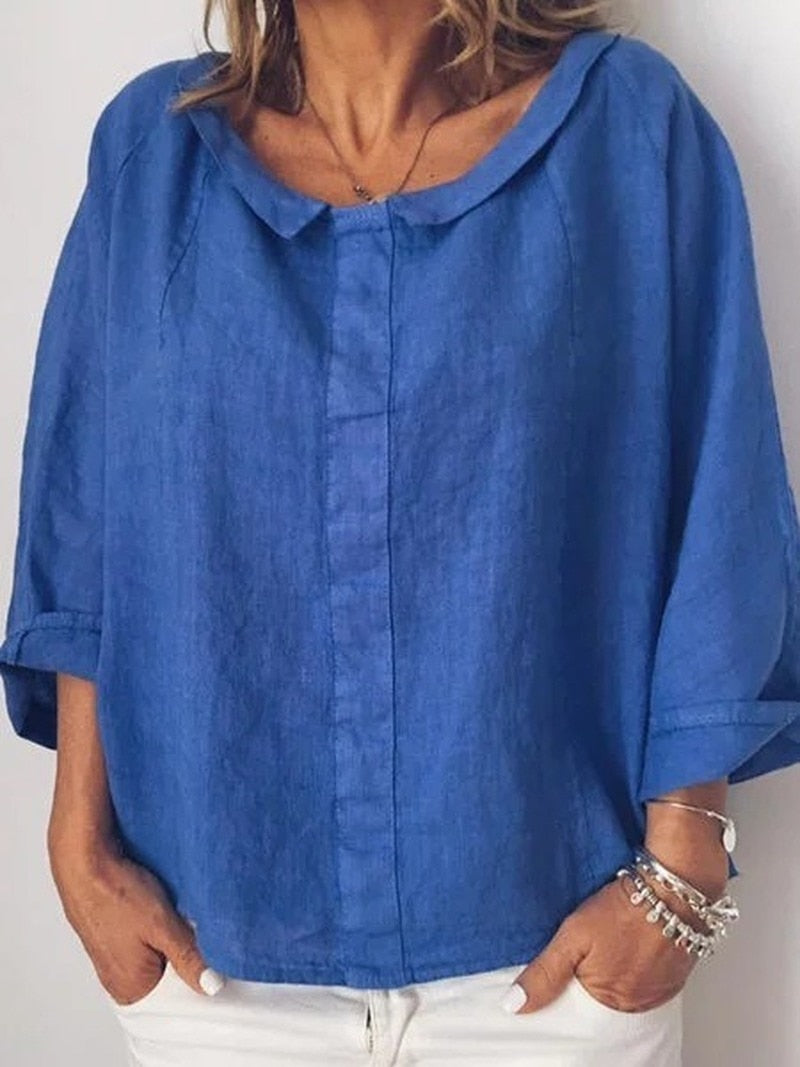 Lange Damesjurk van Linnen – Comfortabele Zomerjurk zonder Sluiting – Tijdloze Casual Stijl voor Elke Dag