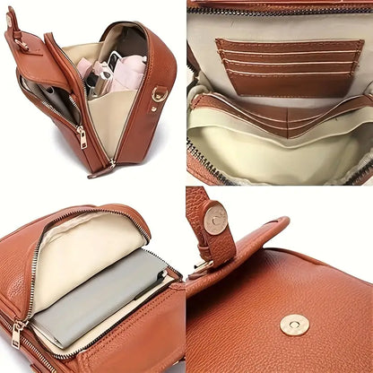 VIRELLE™ – Compacte Leren Handtas voor Elke Dag