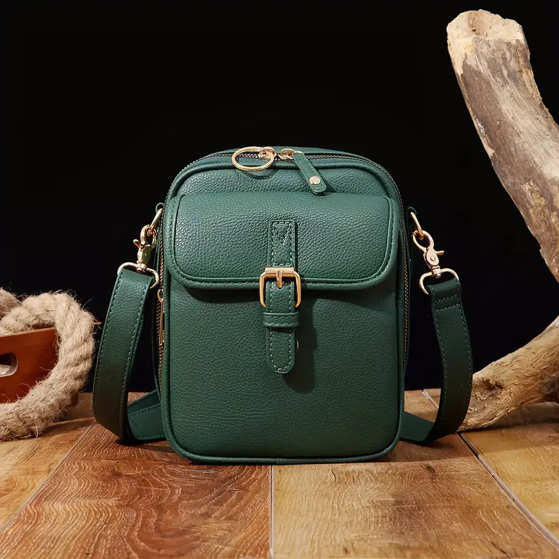 VIRELLE™ – Compacte Leren Handtas voor Elke Dag