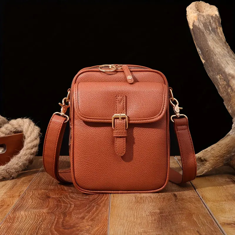 VIRELLE™ – Compacte Leren Handtas voor Elke Dag
