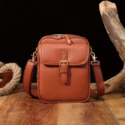 VIRELLE™ – Compacte Leren Handtas voor Elke Dag