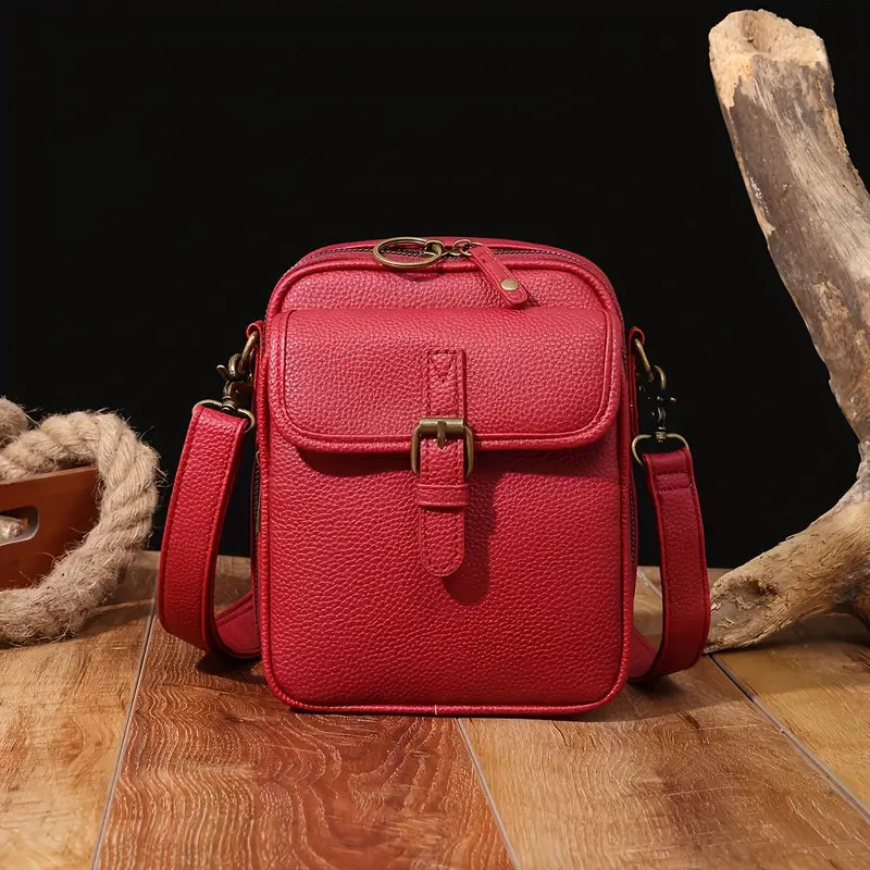VIRELLE™ – Compacte Leren Handtas voor Elke Dag
