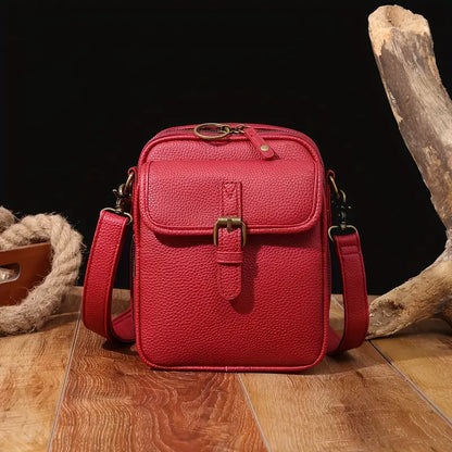 VIRELLE™ – Compacte Leren Handtas voor Elke Dag