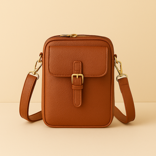 VIRELLE™ – Compacte Leren Handtas voor Elke Dag