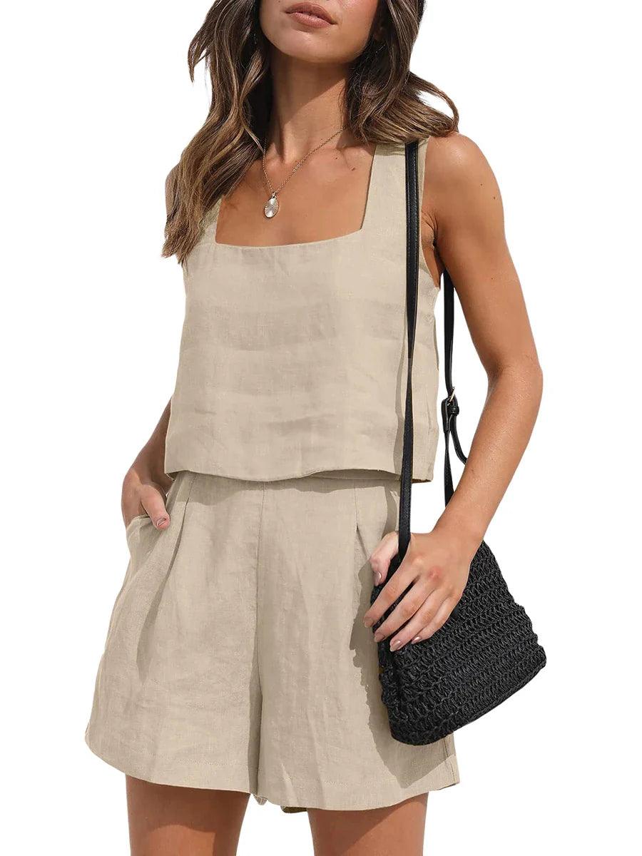 Vrouwelijke Set Korte Broek en Casual Top Klair *Outlet*