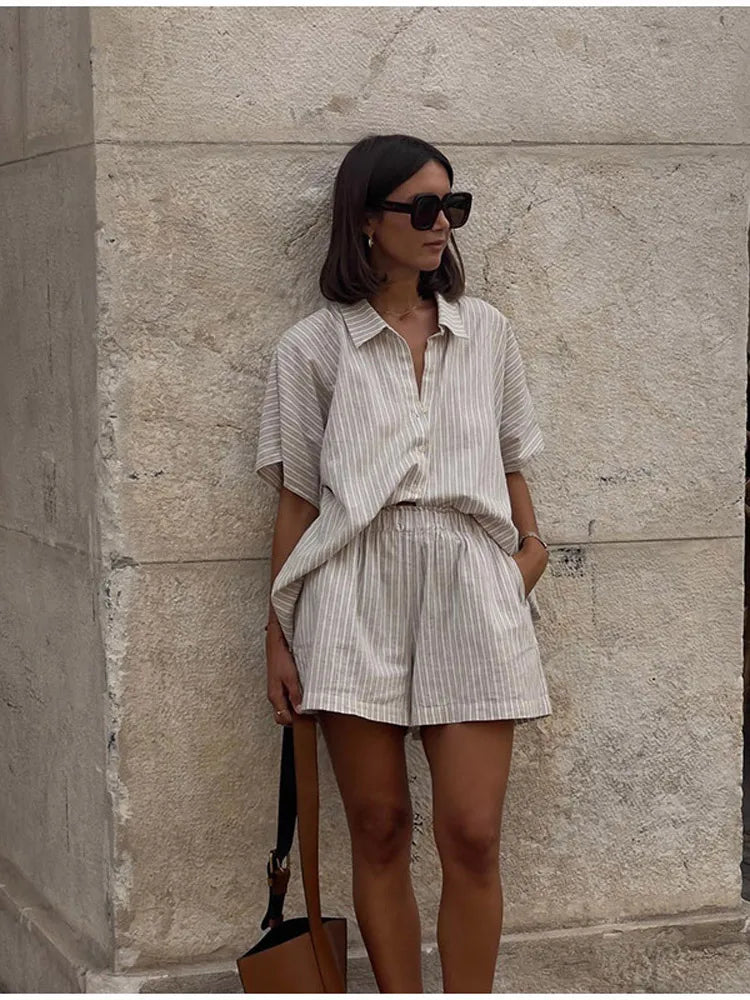 SORELLE™ Linnen Set – Zomerse Stijl & Ultiem Comfort in Eén Look | Ademend, Elegant & Klaar voor Elke Dag