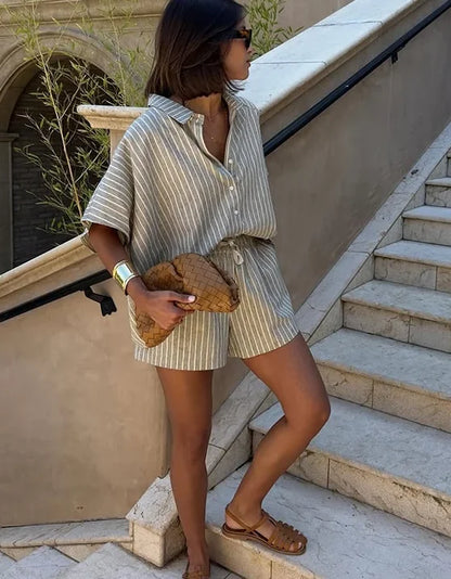 SORELLE™ Linnen Set – Zomerse Stijl & Ultiem Comfort in Eén Look | Ademend, Elegant & Klaar voor Elke Dag