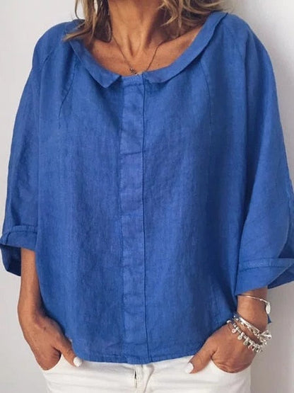 Lange Damesjurk van Linnen – Comfortabele Zomerjurk zonder Sluiting – Tijdloze Casual Stijl voor Elke Dag