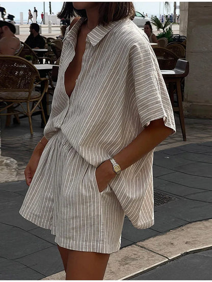 SORELLE™ Linnen Set – Zomerse Stijl & Ultiem Comfort in Eén Look | Ademend, Elegant & Klaar voor Elke Dag