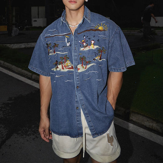 MIAMI BEACH DENIM OVERHEMD