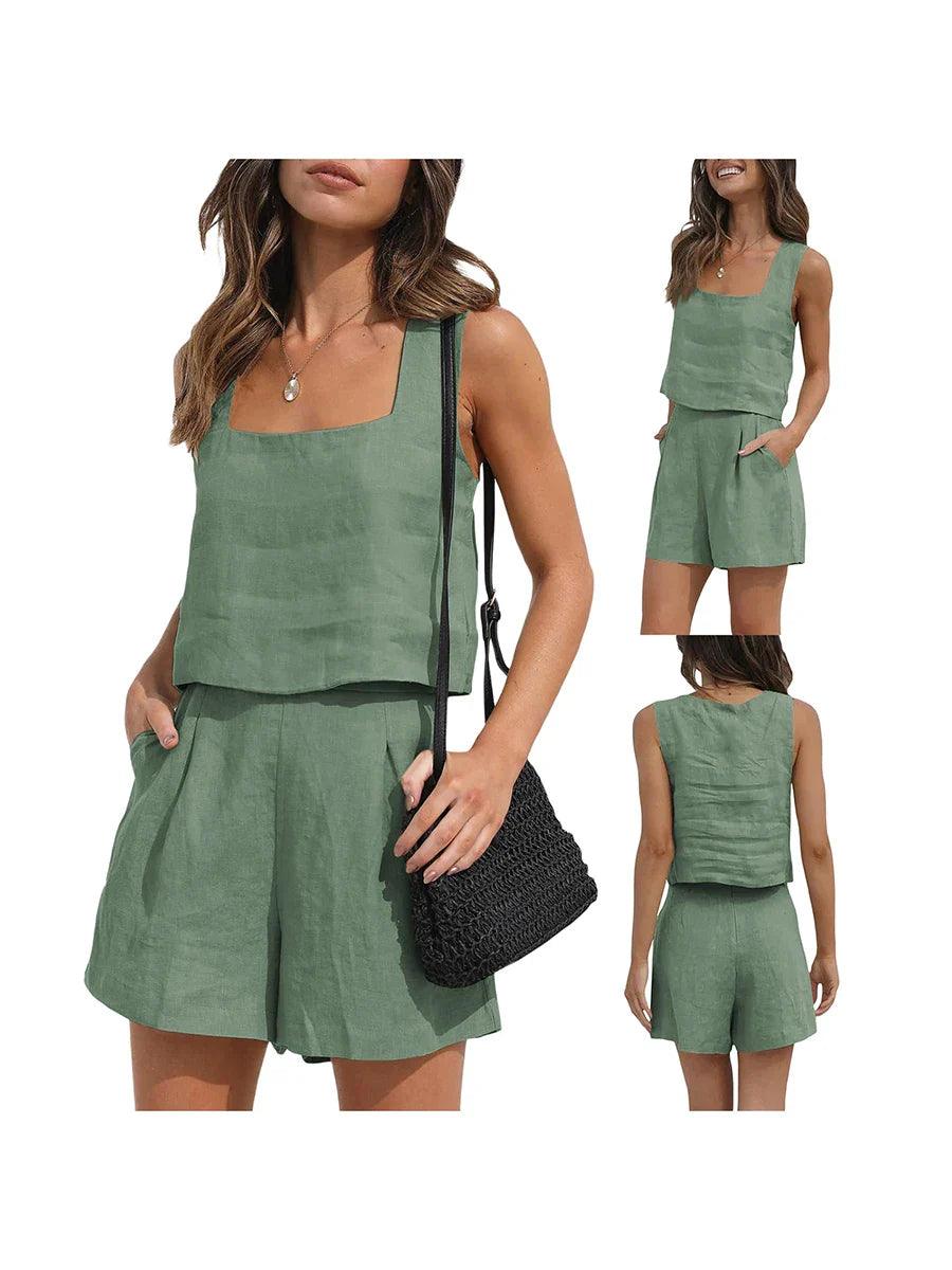Vrouwelijke Set Korte Broek en Casual Top Klair *Outlet*