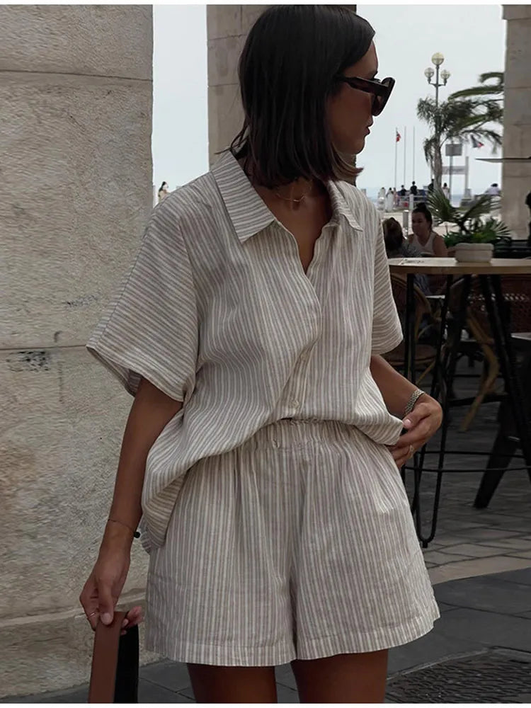 SORELLE™ Linnen Set – Zomerse Stijl & Ultiem Comfort in Eén Look | Ademend, Elegant & Klaar voor Elke Dag