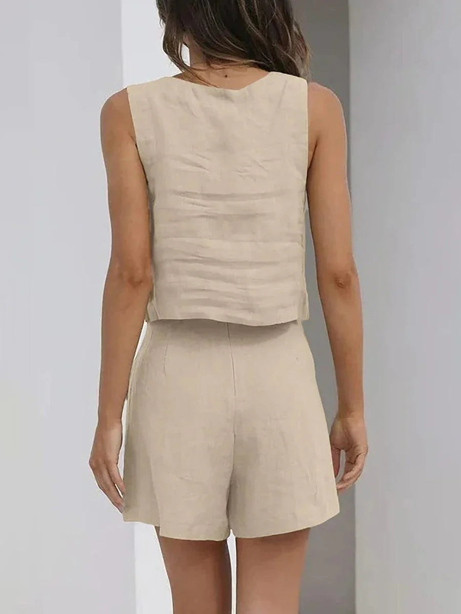 Vrouwelijke Set Korte Broek en Casual Top Klair *Outlet*
