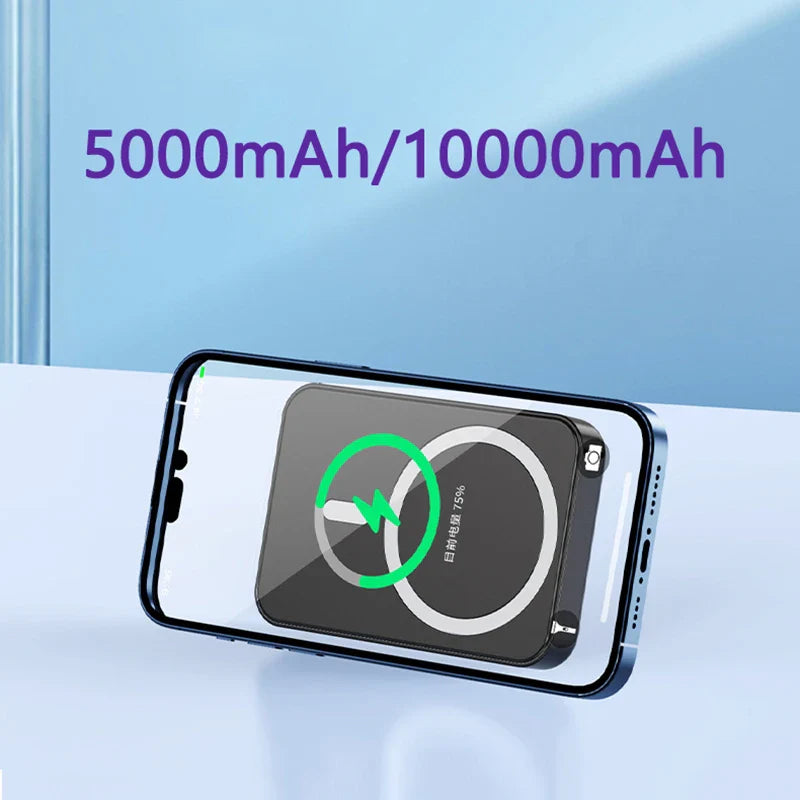 🔋 VOLTRIX™ Magnetische Powerbank – 10.000mAh Draadloos gemak